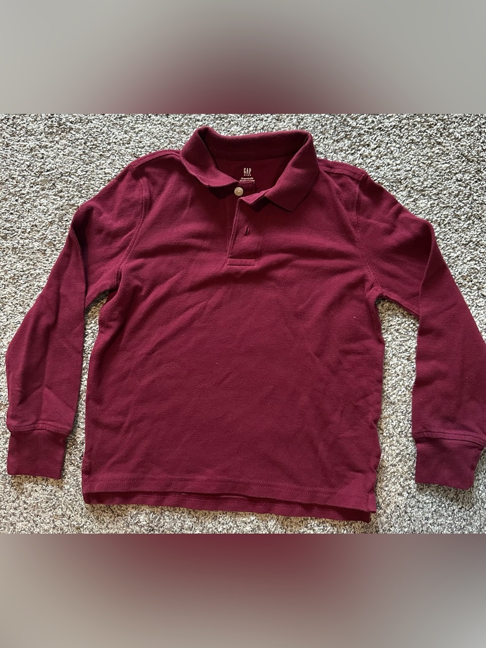 GAP Kids Long Sleeve Polo - Wine